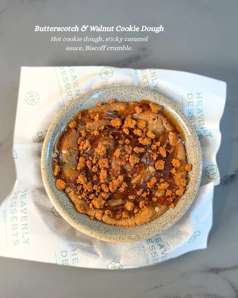 Butterscotch walnut cookie dough with Biscoff crumble